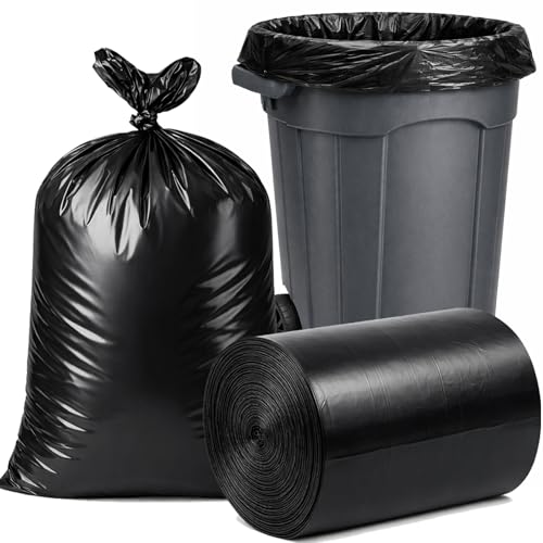 13 Gallon Multipurpose Tear-Resistant Trash Bags,Heavy Duty,Tastless and Black Garbage Bags(100 Count,60x80cm) - size: 1 Count (Pack of 100), style: 13Gallon(100Counts)Black