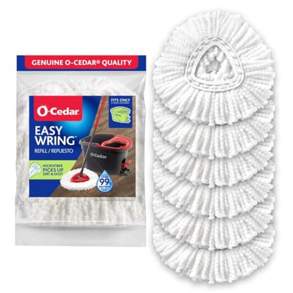 O-Cedar EasyWring Spin Mop Head Refill (Pack of 6) - size: 6 - Pack, style: EasyWring