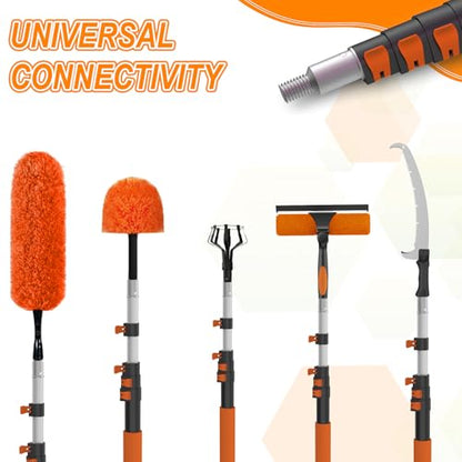 SISUPASSIE Telescoping Extension Pole, Reach to 36FT Telescoping Pole Multi-Purpose 7-30FT Lightweight, Sturdy with Universal Twist-on Metal Tip Extendable for Dusting Painting Window Cleaning - size: 30 Feet