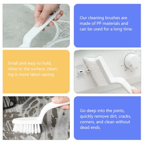 UPKOCH 5pcs Crevice Cleaning Brush Set White Household Groove Floor Window Track Seam Cleaning Tool for Narrow Spaces
