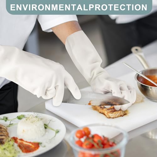 2 Pairs, 15 Inches, Nitrile Cleaning Gloves, Kitchen Dishwashing Gloves, Reusable, Durable, Water-Resistant, And Hypoallergenic (Large) - size: Large