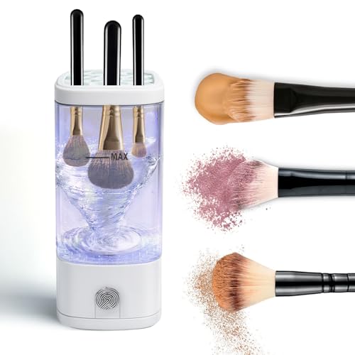 3 IN 1 Automatic Electric Makeup Brush Cleaner Machine With Dryer | Portable Automatic USB Cosmetic Brushes Cleaner Tool Deep Cleaning for All Size Beauty Makeup Brush Set, Sponges, Blush Brush