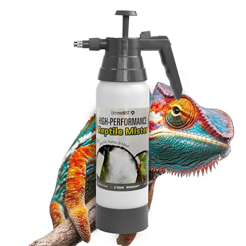 ExtremeMIST High-Performance Reptile Mister - Ultra-fine Reptile Sprayer & Terrarium Humidity Fogger for Geckos, Chameleons, Turtles and Lizards - The Ultimate Pump Sprayer & Humidifier - 32 Oz Bottle - size: 32 oz