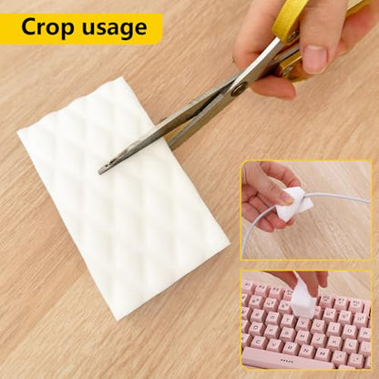 Melamine Sponge,50 Pack 2X Density Magic Sponges Eraser in Bulk,Melamine Foam Cleaner for Kitchen, Bathroom,Bathtub, Sink,Furniture, Wall Cleaner - color: White（50pcs）, size: 3.93x2.36x0.79in