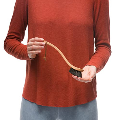 Redecker Dish Brush, Horsehair, Curved Handle – Precision Head for Delicate Cleaning, Made in Germany - size: Single Unit, 9-1/4-Inches