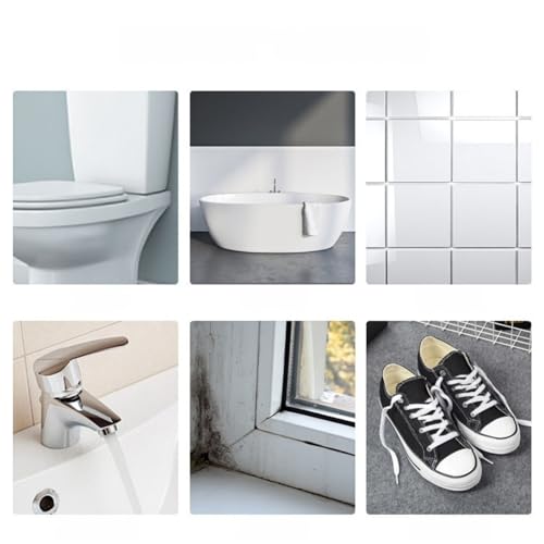 4-in-1 Grout and Scrubber Corner Brush with Scraper Tool, for Cleaning Tile, Grout, Kitchen, Bathroom, Sink, Floor, Shower