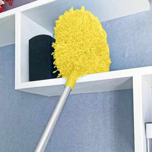 Microfibre Duster for High Ceilings, Ceiling Fan Duster, Extendable Duster with 67 Inches Extension Pole, Detachable, Washable Lightweight Duster, for Ceiling Fan, Webs, Blinds