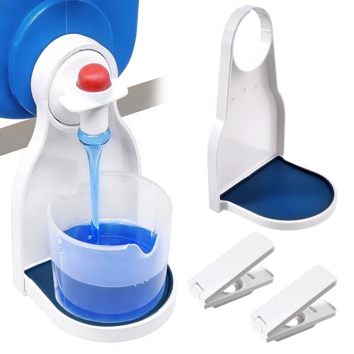 Laundry Detergent Dispenser Cup Holder Firmly Holds on Bottle Spouts, Easily No More runny or Messy Laundrys Detergent, No More Leaks or Mess with Detergents in Laundry Room
