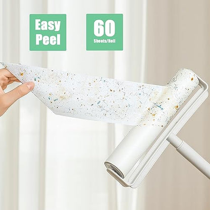 9.5 inch Lint Roller Refills Only, Fit for 9.4/9.45/9.5 inch Large Lint Rollers for Floor Carpet Couch, Extra Sticky Pet Hair Lint Roller Refill 5 Pack, Total 300 Sheets (9.5'' Wide) - size: 9.5'' Wide (Pack of 5, Total 300 Sheets)