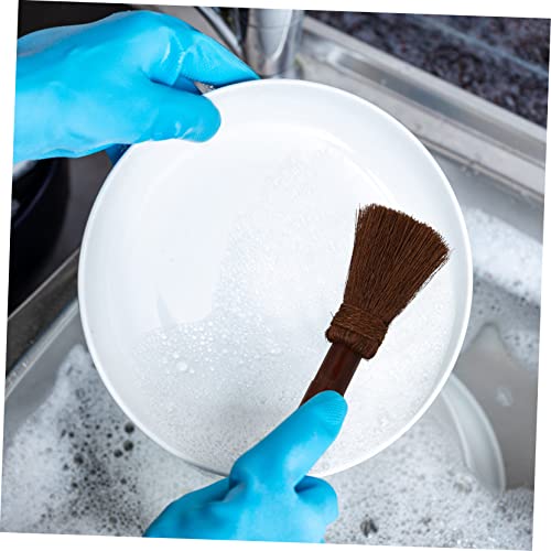 Natural Palm Brush for Kitchen Cleaning Dish Brush Stiff Bristles for Pots and Pans for Heavy-Duty Scrubbing
