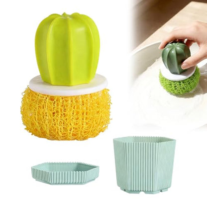Comfort Grip Soap Dispensing Kitchen Scrub,Soap Dispensing Dish Brush,Replaceable Cleaning Brush,Dispenser has Non Slip Handle for Cleaning Dishes, Pots, Pans,Sinks (B) - color: B