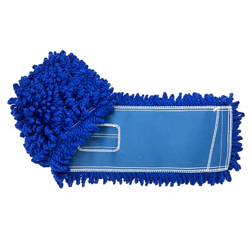 KLEEN HANDLER 24 Inch Microfiber Dust Mop, Medium Washable Commercial, Sweeper, Janitorial Head Replacement, Push Mop Broom, Blue - color: Blue - 24 Inch, size: 1 Pack