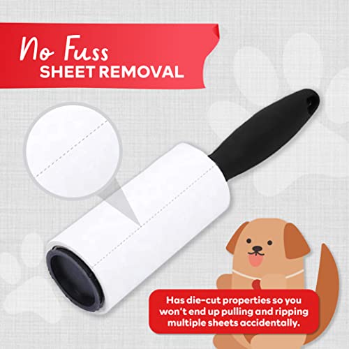 XFasten Lint Rollers for Pet Hair - Extra Sticky (900 Sheets/10 Refills/2 Upgrade Handles) Heavy Duty Portable Lint Remover Brush for Clothes, Dog Cat Furniture - size: 900 Sheets (10 Refills + 2 Handles)