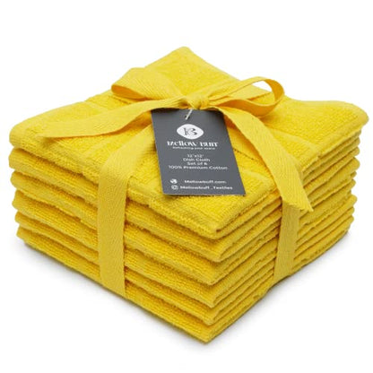 100% Cotton Terry Dish Cloth & Dish Towel, 6 Pack, Super Soft and Absorbent Kitchen Towels, Perfect for Kitchen Cleaning and Dish Washing (Yellow 6 Pack) - color: Yellow 6 Pack