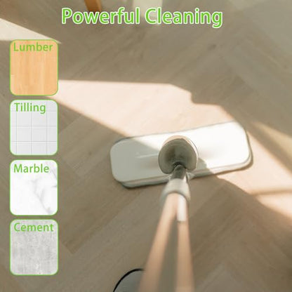 3 Pack Flat Mop Replacement Pad, 13" X 4.7" Microfiber Reusable Mop Pads Washable Mopping Pads Cleaning Mops Heads Cloth Replacement for Hardwood Floor Cleaning Wet Dry Use (White,Grey)