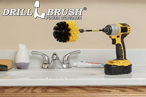 Cleaning Supplies - Bathroom Accessories - Shower Cleaner Brush - Bath Mat Hair Lifter - Shower Curtain Scrubber - Cleaning Scrub Brush - Tile Grout Cleaner - Bathtub Brush - Home Tile Cleaning Brush - color: Yellow