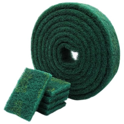Cuttable Scouring Pad Roll,Thickened Scrubbing Pad for Kitchen Cleaning, Metal Rust Removal, Surface Polishing, Sanding(Green,70×17mm 1Roll) - size: 70×17mm 1Roll