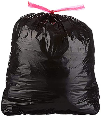 Commander 42 Gallon 2 MIL Black Heavy Duty Trash Bags - 34" x 38" - Pack of 28 - For Home, Kitchen, Lawn, Outdoor, Construction, & Contractor