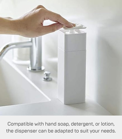 Yamazaki Home Tower One Handed Dispenser - Abs Plastic - 8.5 Fluid Oz., 250 Milliliters - color: White