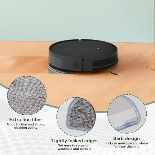 6 Pack Mop Cloth Compatible with iRobot Roomba Combo Essential Y0140 Y0110 Y0540 Q0520, 105X/105/104 Combo Robot Vacuum Cleaner, Microfiber Washable Mop Pad Replacement Accessories Parts - size: 105/104/Y0112 Mop Pads 6 Pack