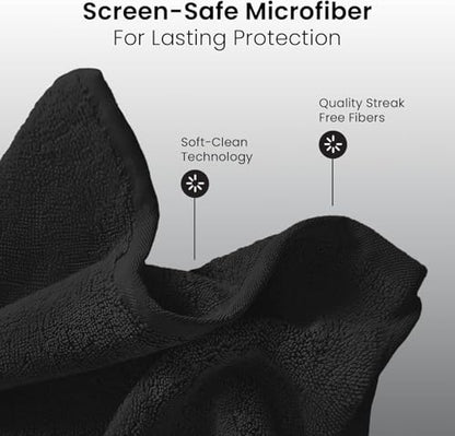Electronic Wipes Screen Cleaner Streak-Free [2 Pack x40] Computer Screen Wipes, TV Screen Cleaner Wipes, Monitor Wipes for Smart TV, Laptop, iPhone, ipad and more - [Microfiber Cloth + 80 Wipes] - size: 2 Pack (80 Wipes)