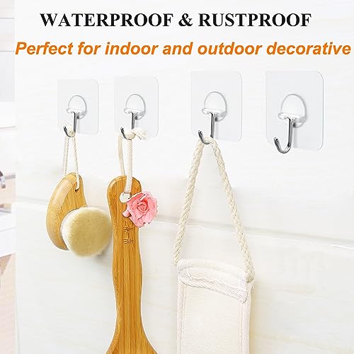 FOTYRIG Adhesive Hooks Heavy Duty, 15lb(Max) 180 Degree Rotating Wall Sticky Hooks for Hanging Wall Hangers Without Nails Seamless Stick on Bathroom Kitchen Office Outdoors-10 Packs - color: 10 Wall Hooks