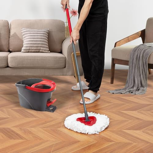[3 Pack] Mop Replace Heads, Mop Refill Heads Replacements Compatible with O Cedar Spin Mop 1-Tank System- Easy to Replace, Microfiber, Machine Washable