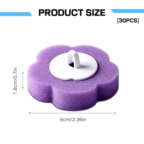 30 Count Lavender Scented Disposable Toilet Brush Refills, Toilet Wand Refill Pads, Replacement Toilet Cleaner Refill Heads for Toilet Bowl Deep Scrubbing - size: 30 refills