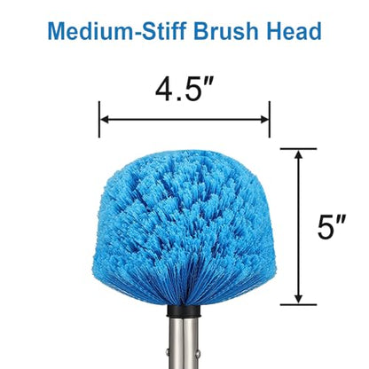 Cobweb Duster with Extension Pole, 8 FT Stainless Steel Pole with Spider Web Brush Head Ceiling Fan Duster for Outdoor Indoor Cleaning, Reach UP to 14-16 FT - size: 8 FT(REACH UP TO 14-16 FT)