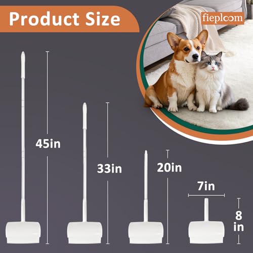 Large Lint Roller for Pet Hair - Extra Sticky with Marked Easy Peel Sheets, 45" Long Handle & 6.3" Wide Roller, 5 Refills (300 Sheets), Lint Remover for Floor Carpet Furniture Couch Clothes