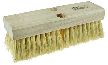 Weiler 44028 Deck Scrub Brush, White Tampico Fill, 10 - size: 10", style: Tampico