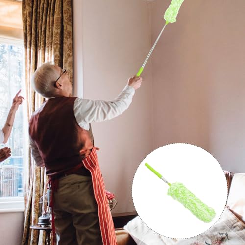 Hemobllo Microfiber Extendable Duster Cleaning Tool with Telescopic Handle, Washable Household Dust Sweeper for High Ceilings and Furniture Dust Removal