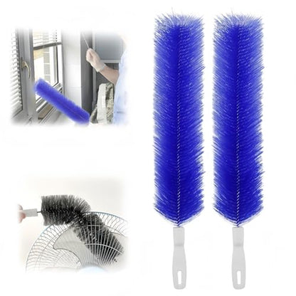 Bendable Microfiber Head, 2026 Upgraded Fan Cleaner Brush Reusable Dust Remover Washable ldeal for Electric Fans Air Conditioning, Home Car Vents, Curtain (Blue 2 Pcs) - color: Blue 2 Pcs