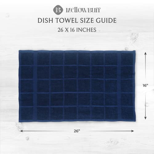 100% Cotton Terry Dish Cloth & Dish Towel, 6 Pack, Super Soft and Absorbent Kitchen Towels, Perfect for Kitchen Cleaning and Dish Washing (Navy Blue (DT and DC Combo)) - color: Navy Blue (Dt and DC Combo)