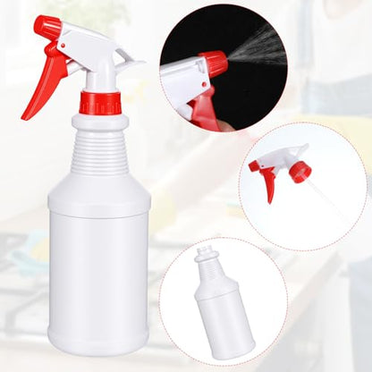 16 Oz Spray Bottle 12 Pack, Empty Refillable Plastic Spray Bottles Bulk for Cleaning Solution Hair Plants, Reusable Mist Sprayer for Kitchen BBQ Commercial and Residential