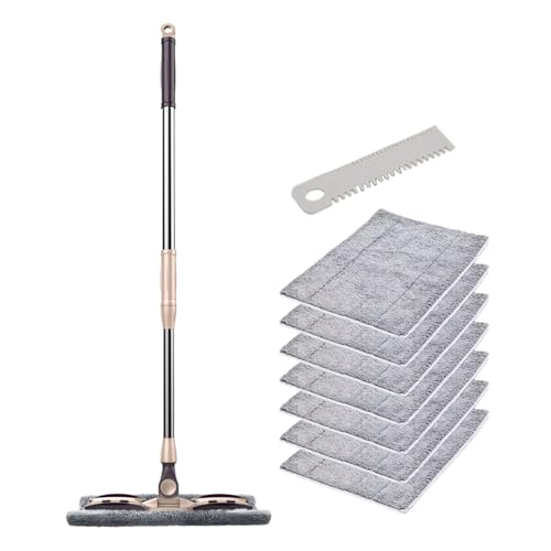 Adjustable Aluminum Flat Mop for Household 360 Degree Dusting Microfiber Pad Lazy Tool 133cm Handle - color: B