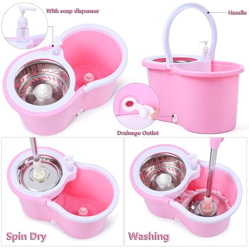 Mop and Bucket Set(Pink)