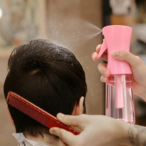 Spray Bottle For Hair,Continuous Spray Bottle, Empty Spray Bottles – Recycled Hair Misting Sprayer for Styling, Cleaning, Plants, Barbers (Pink) - color: Pink