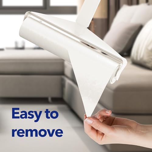 Large Lint Rollers for Carpet, 9.45'' Sticky Rollers for Floor with 360 Sheets, Extendable Long Handle Sticky Mop for Cleaning Couch, Curtains, Cars, Clothing, and Pet Hair - size: 360 Sheets Long Handle