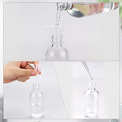 Wedama 2 oz Mini Glass Spray Bottles, Empty Small Spray Bottles with Funnel Dropper, Fine Mist for Hair, Travel, Plants, Cleaning Solutions and Skin Care (4 Pack Clear) - color: Clear, size: 2 Ounce (Pack of 4)