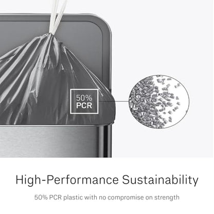 simplehuman Code H 100 Count Odorsorb® Custom Fit Liners, Drawstring Odor Absorbing Trash Bags, One-by-One Mess-Free Dispense, Extra Thick & Double Seamed, 50% PCR Plastic, 30-35 Liter / 8-9 Gallon - size: 100 Count (Pack of 1)