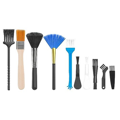 Keyboard Cleaner kit, Small Nylon Anti Static Cleaning Tool Computer Keyboard Laptop Cleaning Kit for Electronic Devices Such As Computer Motherboard Fans Dust Removal Tool (10 Pcs)