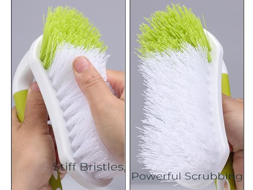 Scrub Brush for Cleaning, Heavy Duty Shower Scrubber with Stiff Bristles for Tub, Sink, Floor, Tile, and Carpet Scrubbing, 20 Pack - color: Yellow-green 20pcs