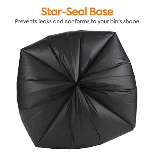 40-45 Gallon Trash Bag, 40" x 48", High Density, 22 mic, Black, 150 Bags/Box