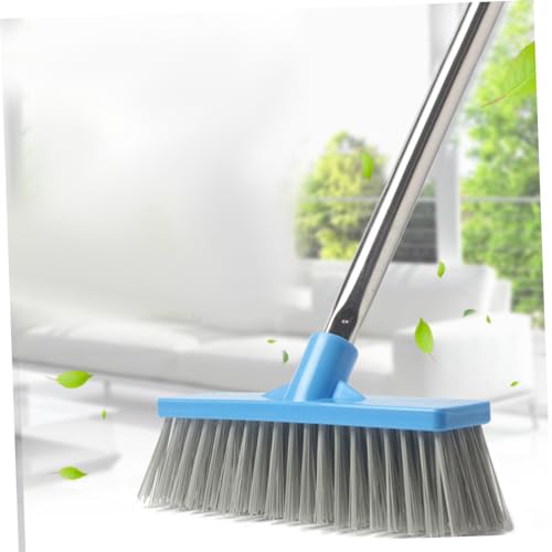 Long Handle Floor Scrub Brush with Stiff Bristles Versatile Cleaning Tool for Tiles Bathrooms Patios and Garages Convenient Storage and Easy Use