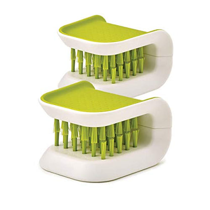 2Pcs Knife Cleaner Blade Brush Green Cutlery Cleaner Brush Bristle Scrub for Kitchen Washing Non-Slip by Lucky Shop1234 (Green, 2pcs) - size: 2 Count (Pack of 1)