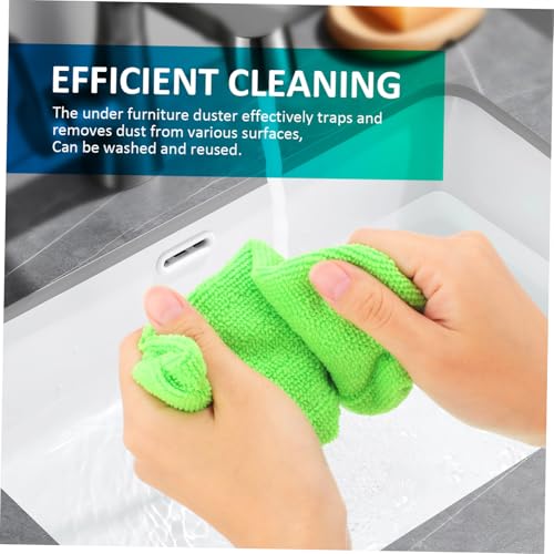 Cabilock Telescoping Gap Duster with Washable Cloths Flexible Cleaning Wand for Under Furniture Slim Design for Tight Spaces Efficient Dust Removal Tool - size: 43.00X7.50X0.30CM