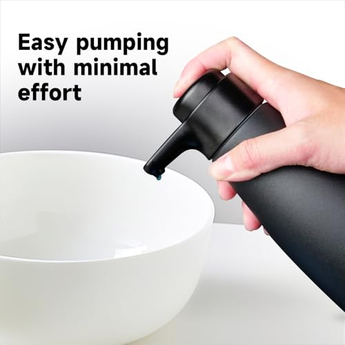 AIKE 15fl.oz Liquid Soap Dispenser for Dish and Hand Soap Matte Black - color: Anti-fingerprint Black Coating