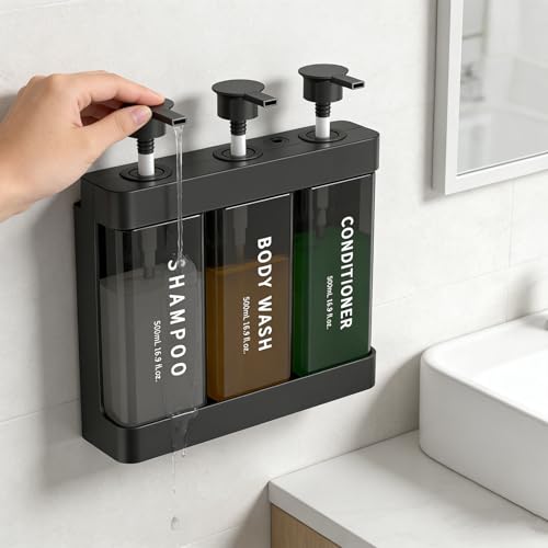 TARSHYRY Extended Nozzle, Dual Installation Method, with Locking Device, Three Chamber Design, 500ml Capacity, Convenient and Practical, Made of ABS Material. (Deep Gray) - color: Deep Gray