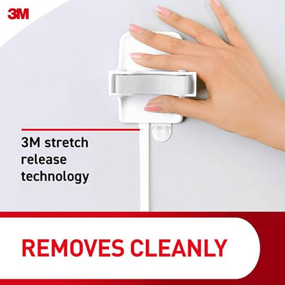 Command Broom and Mop Grippers Wall Hook, Damage Free Hanging Wall Mount Broom and Mop Holder, No Tools Household Cleaning Organizer for Living Spaces, 1 Hanger and 2 Command Strips